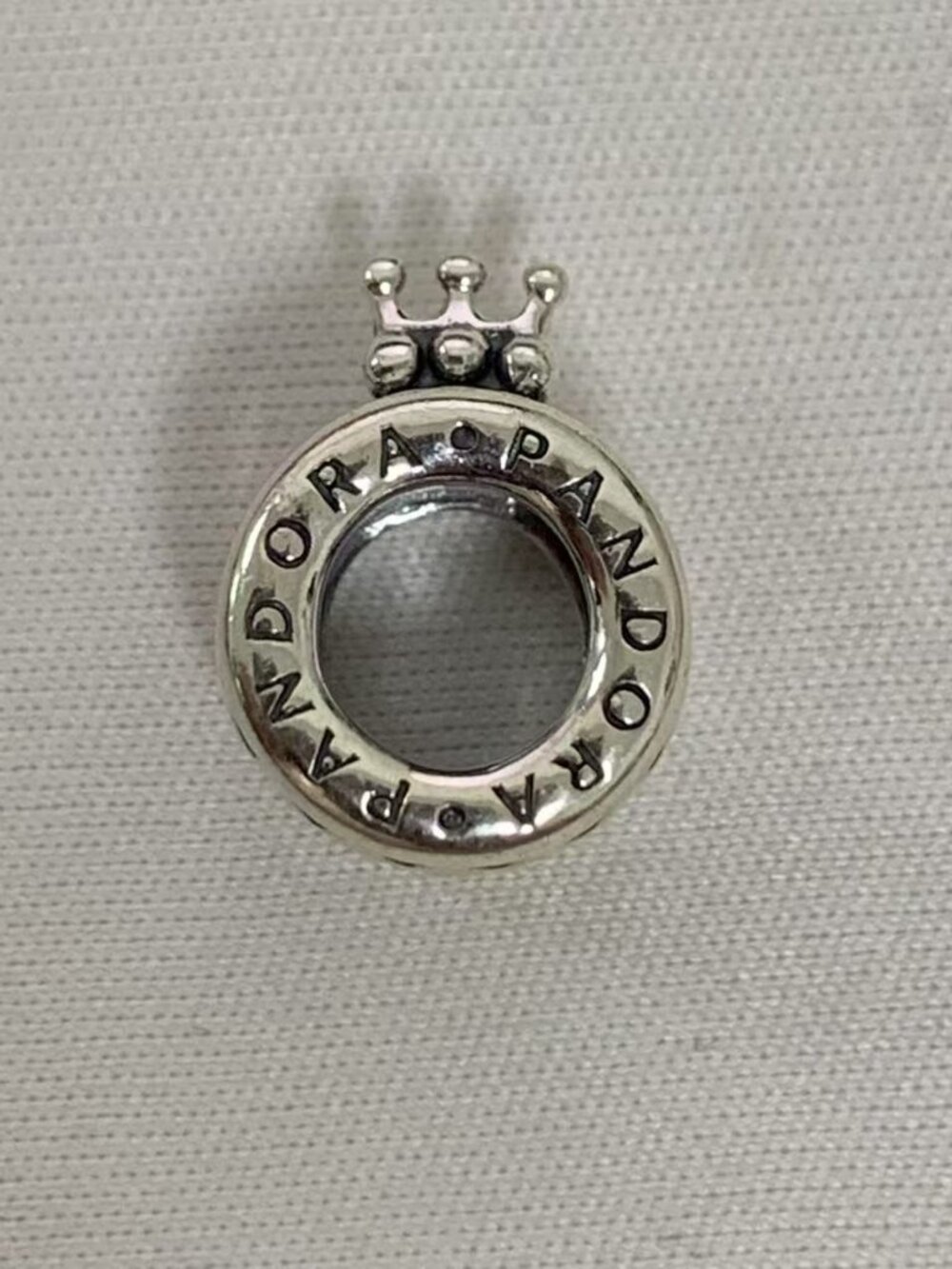 Pandora Logo & Crown O Charm, S925 Silver Jewelry